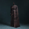 Hand block print natural dyed kota doria cotton ajrakh