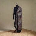 Hand natural dyed linen dupatta with tassels 16