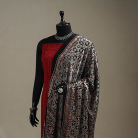 Hand natural dyed modal silk dupatta with tassels 18
