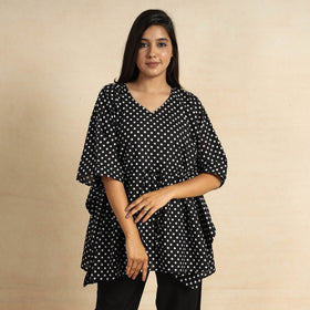  Hand Block Printed Cotton Kaftan & Pyjama Night Suit Set 