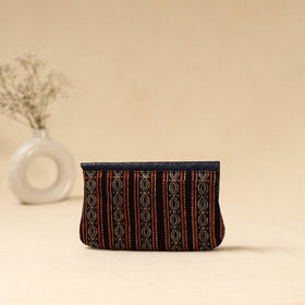 Hand clutch with embossed leather flap 39 - handcrafted