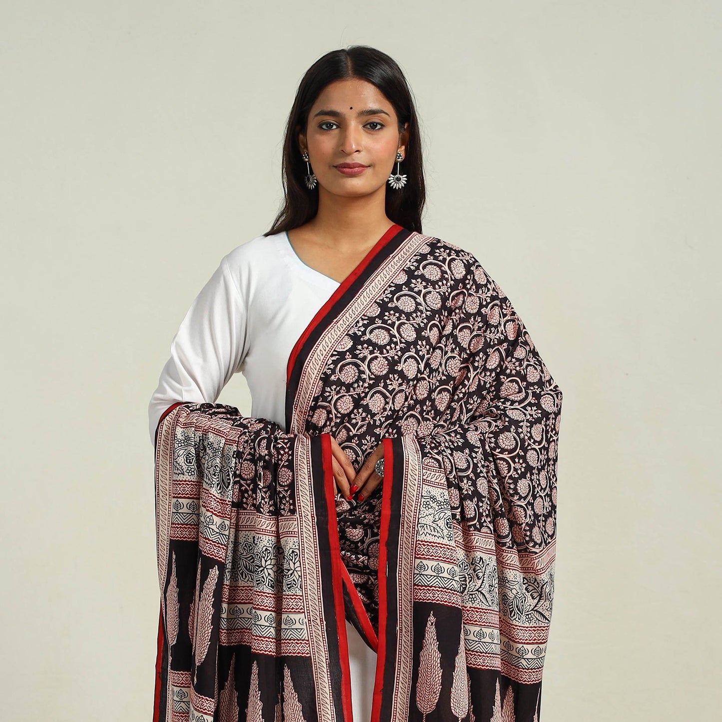Authentic Bagh Hand Block Print Dupatta 