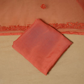 Hand embroidered georgette 3pc unstitched dress material 39