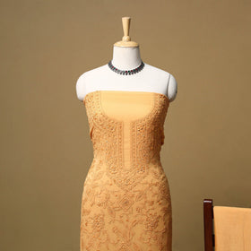 Hand embroidered georgette 3pc unstitched dress material 40