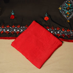 Hand embroidered georgette 3pc unstitched dress material 47