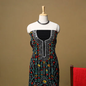 Hand embroidered georgette 3pc unstitched dress material 47