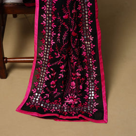 Hand embroidered georgette 3pc unstitched dress material 49