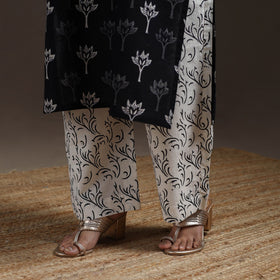 Hand embroidered jaipur cotton suit set with dupatta