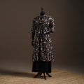 Hand embroidered printed cotton a-line kalamkari kurta