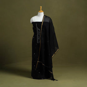 Hand Embroidery 2pc Mul Chanderi Chikankari Dress Material