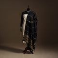 Black Hand Embroidery Khes Handwoven Cotton Kantha Dupatta
