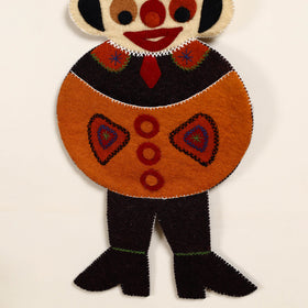  Hand Felted Pure Wool Namda Joker Wall Hanging 