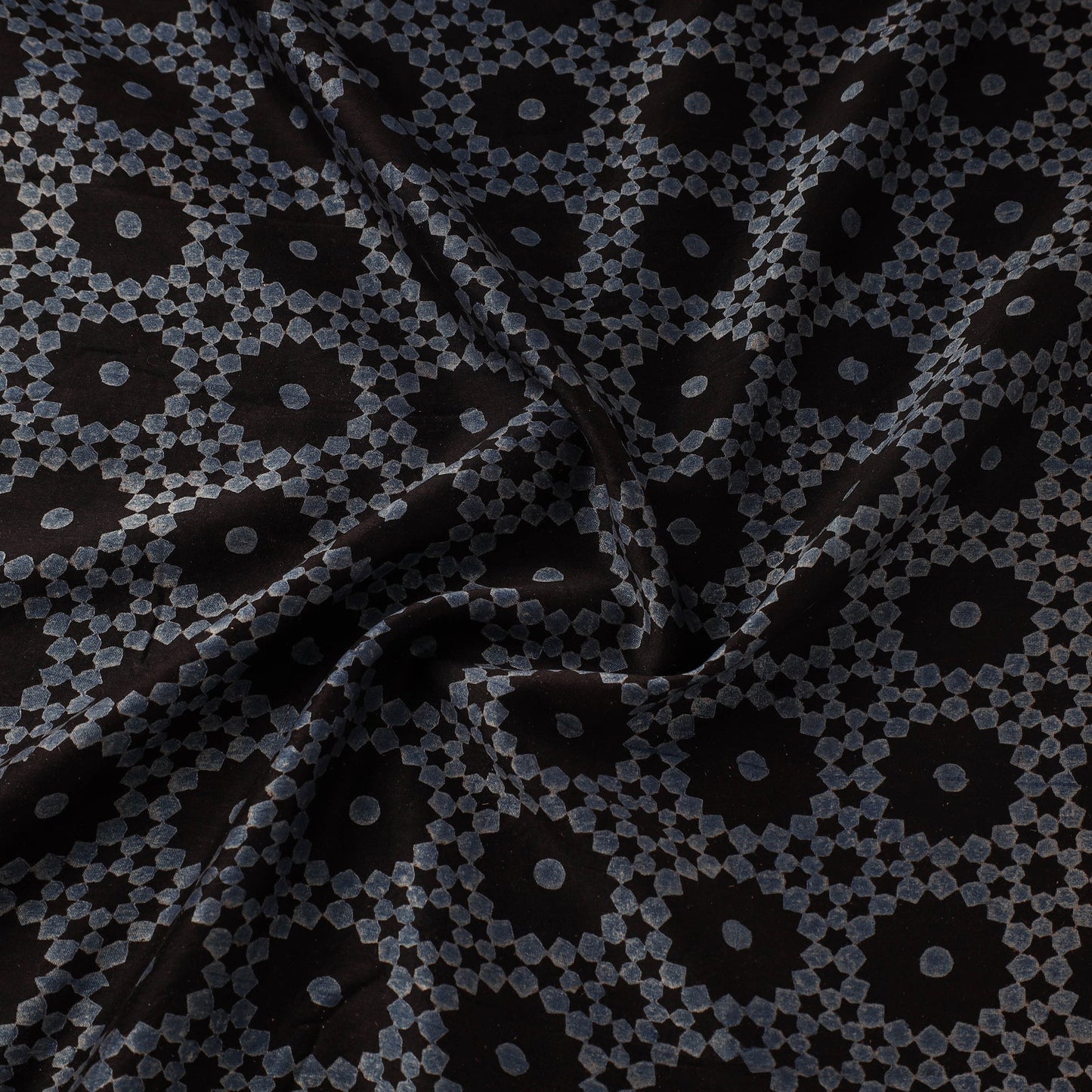 Hand natural dyed chanderi silk fabric 03 - handcrafted