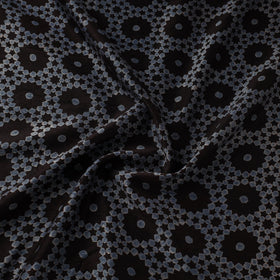 Hand natural dyed chanderi silk fabric 03 - handcrafted