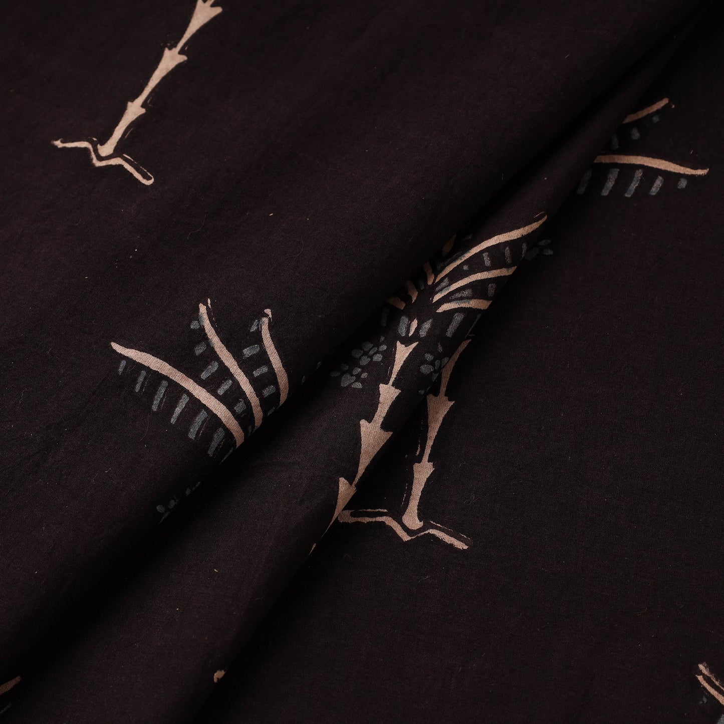 Hand natural dyed cotton fabric 50 - handcrafted