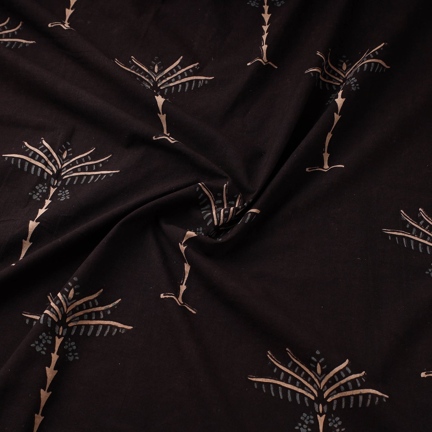 Hand natural dyed cotton fabric 50 - handcrafted