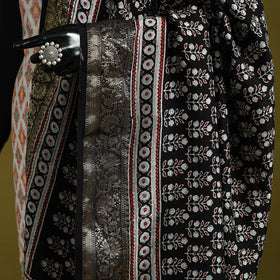 Hand natural dyed dola silk zari border dupatta