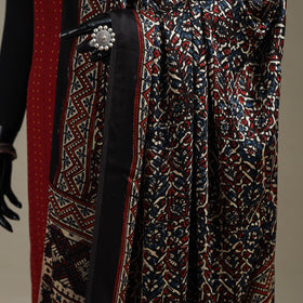 Hand natural dyed modal silk dupatta with tassels 20