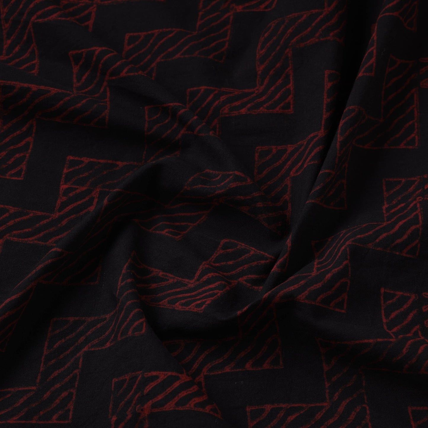  Hand Block Printed Cotton Akola Fabric