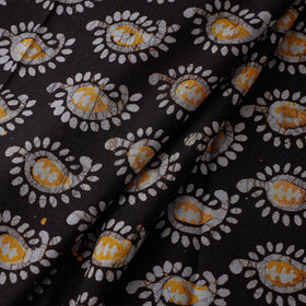 Buy Black Hand Printed Cotton Batik Fabric