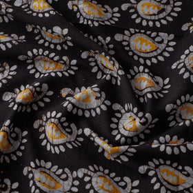 Buy Black Hand Printed Cotton Batik Fabric