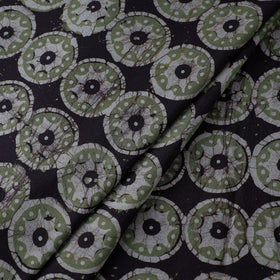  Black Hand Printed Cotton Batik Fabric