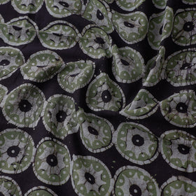  Black Hand Printed Cotton Batik Fabric
