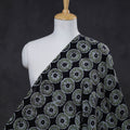  Black Hand Printed Cotton Batik Fabric