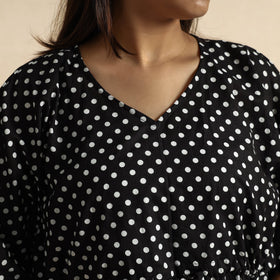  Hand Block Printed Cotton Kaftan & Pyjama Night Suit Set 