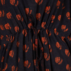 Buy Hand Block Printed Cotton Kaftan with Tie-Up Waist l iTokri.com