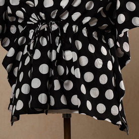  Hand Printed Cotton Kaftan with Tie-Up Waist 