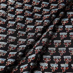  Ajrakh Hand Block Printed Modal Silk Precut Fabric 