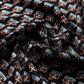  Ajrakh Hand Block Printed Modal Silk Precut Fabric 