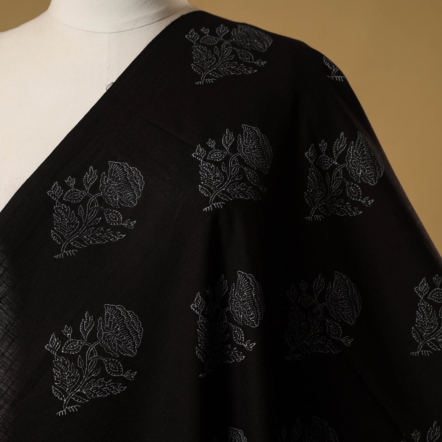 Hand slub cotton sanganeri fabric 15 - handcrafted