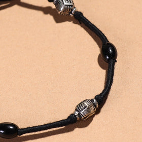 Blue Handcrafted Bead & Thread Work Patwa Anklet