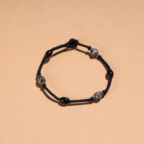 Blue Handcrafted Bead & Thread Work Patwa Anklet