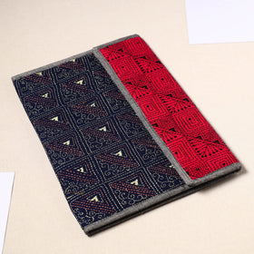 Black Handcrafted Bengal Kantha Work File Folder