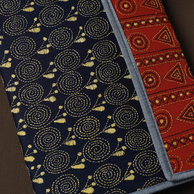 Black Handcrafted Bengal Kantha Work File Folder