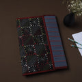 Black Handcrafted Bengal Kantha Work File Folder