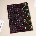 Black Handcrafted Bengal Kantha Work File Folder