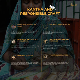 Black - handcrafted bengal kantha work file folder 40