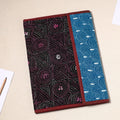 Black Handcrafted Bengal Kantha Work File Folder