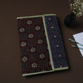 Black Handcrafted Bengal Kantha Work File Folder