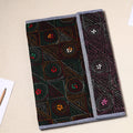 Black Handcrafted Bengal Kantha Work File Folder
