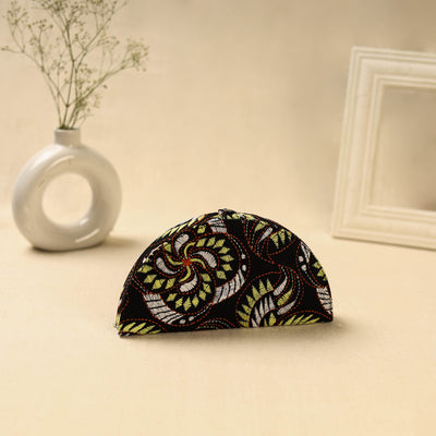 Black Handcrafted Bengal Kantha Work Jewelry Box