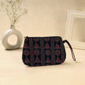 Black Handcrafted Bengal Kantha Work Multipurpose Pouch