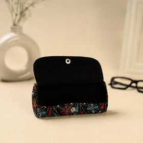 Black Handcrafted Bengal Kantha Work Spectacle Case