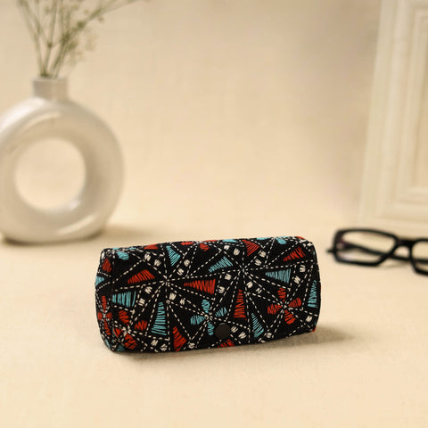Black Handcrafted Bengal Kantha Work Spectacle Case