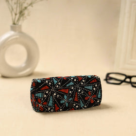 Black Handcrafted Bengal Kantha Work Spectacle Case