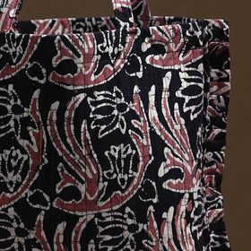 Buy Black Handcrafted Cotton Frill Jhola Bag Online 15